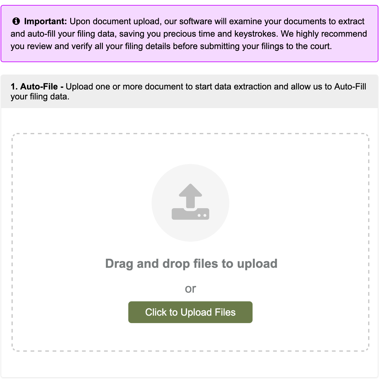 upload documents